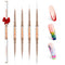 modelones Nail Art Brushes, Super Fine Thin Liner Nail Brush Set Sizes 7/11/15/20mm for Nail Gel Polish Painting Designs with Acrylic Rhinestone H...