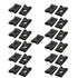 uxcell® 25pcs Spring Steel Speed Fastener Extruded U Nut Black for M4 / ST4.2 Screw Bolt...