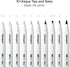 KINGART 430-10 PRO Inkline Black Micro Line & Precision Graphic Pens, 10 Assorted Nibs, BLACK Archival Waterproof Japanese Ink for Art, Illustrati...