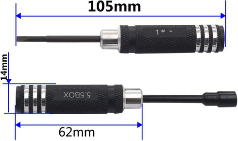 7PCS Vgoohobby Hex Screw Driver Screwdriver Repair Tool Kit Set Hex Nut Key Socket for RC Helicopter Airplane Robotics Car,H1.5 2.0 2.5mm Hex,4.0 ...