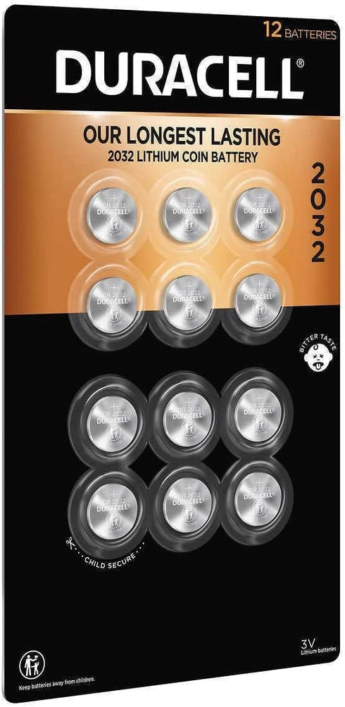 Duracell Lithium 2032 Coin Batteries, 12-Count...