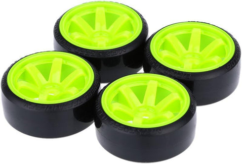 GoolRC 4PCS/Set 1/10 Drift Car Tires Hard Tyre Replacement for Traxxas HSP Tamiya HPI Kyosho On-Road Drifting Car (Green)...