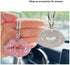 Bling Pink Lip Diamond Car Accessories for Women, Crystal Car Rear View Mirror Charms Car Decor Valentine's Day Gifts Lucky Hanging Interior Ornam...