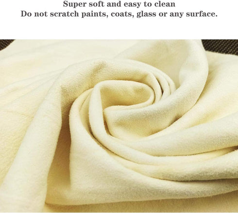 Chamois Cloth,(24"x16"Pack of 2),Eyeglasses Cloths,Natural Leather Cleaning Cloth,Suitable for Glasses, Jewelry,Piano, Musical Instruments,Phone C...