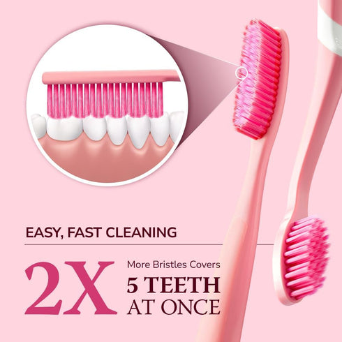 Intensive Whitening Toothbrush - Extra-Large Toothbrushes for Adults, Plaque Remover for Teeth, 9Mils High Strength Soft Bristle Toothbrush, Oral ...