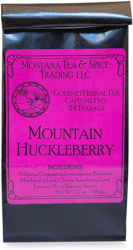 Montana Tea & Spice Trading LLC. Gourmet Herbal Tea Mountain Huckleberry...