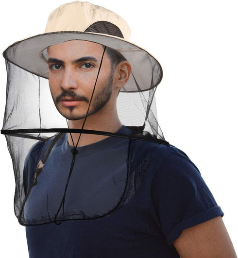 CozyCabin Mosquito Head Net Hat with Removable Mesh Hidden Netting, Design for Outdoor Fishing Gardening...