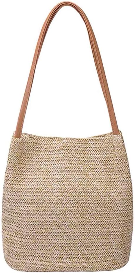 Straw Beach Bag Buckets Totes Handbag Shoulder Bag Tote Bag Women Summer Handbag...