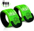 2 PCS LED Armband Rechargeable for Running Walking Cycling, 2024 Version Light Up Armbands for Runners, Running Lights, High Visibility Reflective...