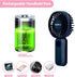 Portable Handheld Fan,Small Fan USB Rechargable with 4000mAh Battery as Powerbank, Mini Fan in LED Nightlight, Cooling Personal Fan for Travel, Ou...