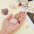 SUPERFINDINGS Natural Stone Kit Including 1Pc Natural Amethyst Stone 2Pcs Rose Quartz Display for Home Decor 2Pcs Pointed Pendants for Jewelry Mak...