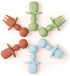 Baby Utensil Set (6 pcs) - Self Feeding Spoons - Silicone & BPA Free - Baby-Led Weaning (BLW) Supplies - Ages 6+ Months - Set of 6 - Brown, Green,...