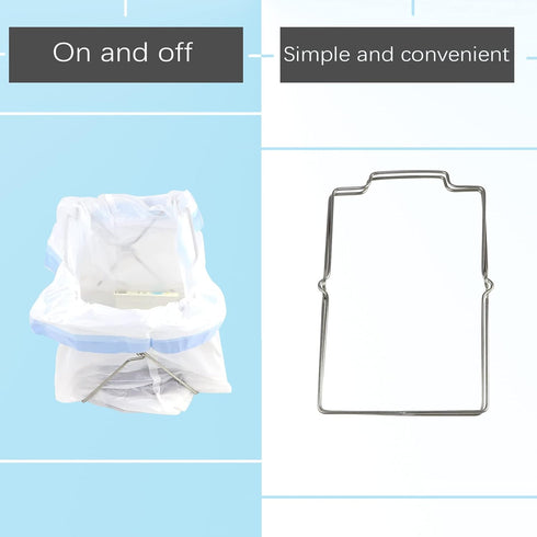 Countertop Folding Trash Bag Holder, Stainless Steel Garbage Bag Support Stand Portable Metal Trash Bag Bracket, Foldable Counter Top Plastic Bag ...