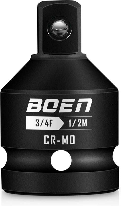 BOEN 3/4"F to 1/2"M Impact Socket Adapter, Cr-Mo Steel,Socket Adapter Set for Impact Driver Conversions...