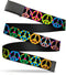 Buckle-Down Men's Web Belt Peace, Multicolor, 1.5" Wide-Fits up to 42" Pant Size...