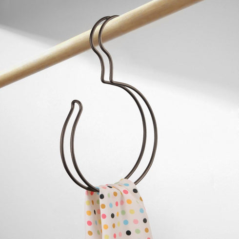 iDesign Classico Over the Rod, Closet Accessory Organizer for Scarves, Pashminas, Handbags - Loop, Bronze...