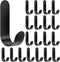 Adhesive Towel Hooks, 20 PCS Stainless Steel Self Adhesive Wall Hooks, Black Heavy Duty Shower Hook, Waterproof Oilproof Rustproof for Bathroom, K...