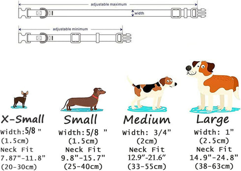 Halloween Dog Collar - Pumpkin Bat Ghost Pattern - Adjustable for Small Medium Large Dogs(Halloween,S)...