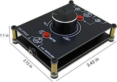 2 in 1 out 3.5mm Stereo audio switch box, Audio source signal selector, 2 way speaker switcher...
