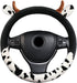 Cow Print Plush Warm Steering Wheel Cover Cute Animal Car Steering Wheel Cover for SUV Van Sedan Car Truck Gift for Women, Universal 15"...