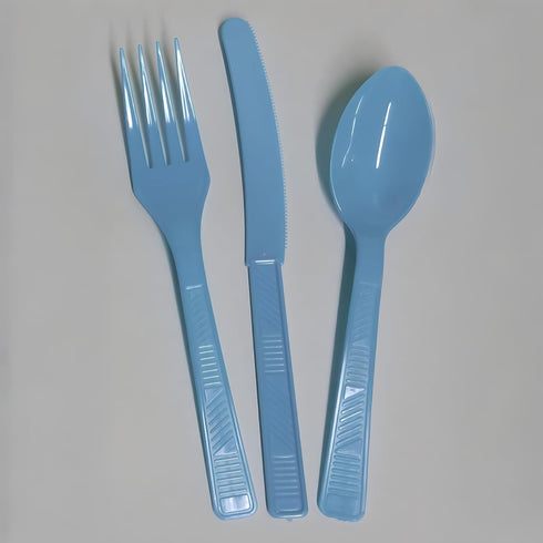 Party Dimensions, Light Blue 48 Count Cutlery Combo, 16 Servings...