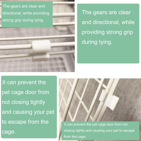 12 Pack Rabbit Cage Wire Crate Door Lock Buckle Connector Latches Clamp for Cat Dog Pet Cages Buckles Fence Fixing Clip DIY Reinforced Combine Sna...