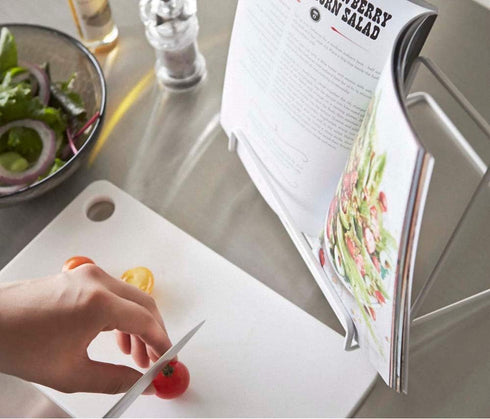 Cookbook Stand Holder for Kitchen Counter,Recipe Book Stand for Reading Hands Free(Black)...