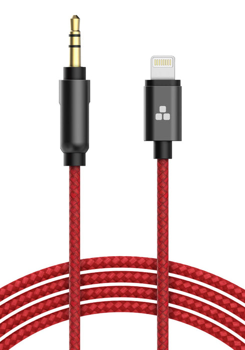 (Apple MFI Certified) iPhone Aux Lightning Cord to Male 3.5mm Auxiliary Cable (iPhone Audio Link to Car Jack, Headphones & Speakers) (Red)...