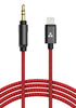 (Apple MFI Certified) iPhone Aux Lightning Cord to Male 3.5mm Auxiliary Cable (iPhone Audio Link to Car Jack, Headphones & Speakers) (Red)...