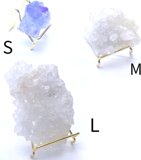 12 pcs 3 Sizes Rock Display Stand Gold Metal Easel Stands Crystals Holder for Display Collectibles Crystals, Rocks, Geodes, Heart Stones, Mineral ...