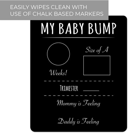Pregnancy Timeline Sign/My Baby Bump Infant Chalkboard Style Milestone Photo Prop Board / 10" x 12" Baby Shower Present...