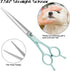 Professional Dog Grooming Scissors Set, 5 in 1 Dog Grooming Scissors Kit, Curved Dog Scissors Pet Thinning Shears, Pet Grooming Supplies, Blue...