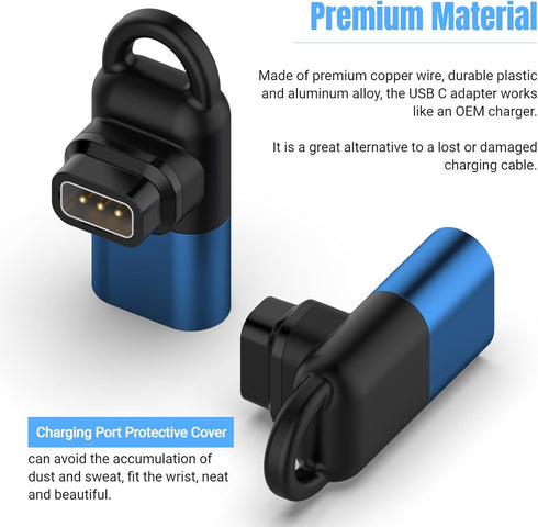 Watch Charger Type C USB Adapter Charging Cable Converter for Pace 2, , pro, 42MM, 46MM, Vertix, Vertix 2......