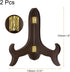 uxcell 2pcs 6" Easel Plate Holder, Wooden Folding Display Stand Brown for Decorative Picture Frame...