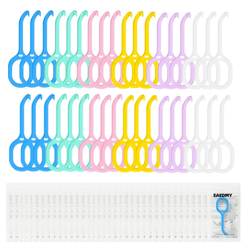 36PCS Individually Wrapped Clear Aligner Removal Tool for Invisible Removable Clear Braces Retainers, Dentures, Sanitary, Convenient, Enduring, Wa...