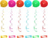 Sumind 30 Pcs 1950's Rock and Roll Music Party Sock Hop Decorations Vinyl Record Note Cutout Wall Decor Sign with Hanging Swirls Ceiling Decor for...