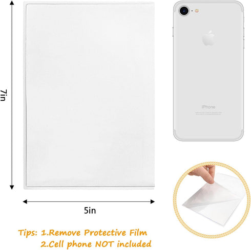 Mingting Magnetic Picture Frame, Holds 5X7 Inches Pictures, Reusable While Magnet Fridge Photo Sleeves for Refrigerator, Locker,Office Cabinet (Wh...