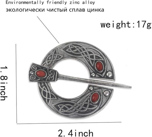 Vintage Viking Brooch Pin Lapel for Women Men Cloak Scarf Shawl Buckle Clasp Pin Brooches Penannular Brooch and Pin Sets Jewelry...