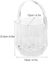 Zerodis Plastic Ice Bucket, Household 1.8L Transparent Acrylic Ice Bucket with Carry Handle Champagne Wine Beer Drinks Cooler for Families Parties...