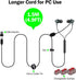 USB Earbuds with Boom Mic for Computers and Smartphones, in-Ear Headphones with USB-A & USB-C Connectivity for Laptop, Desktop, PS 4 5, Compact & ...