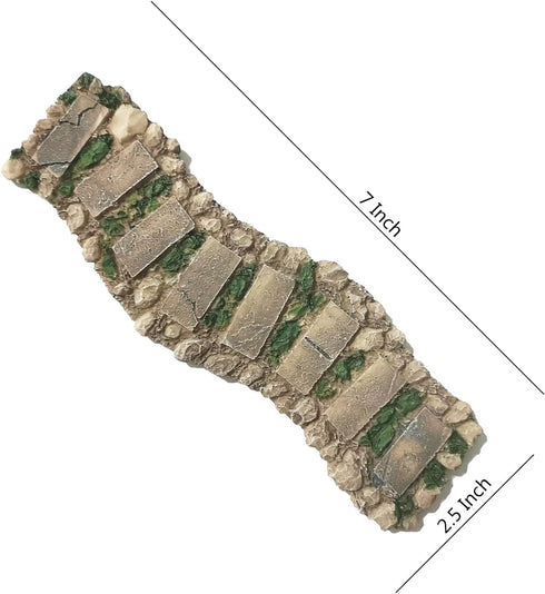 Fairy Garden Walkway Path Miniature Pathway,Stone Pathway, Mini Path Road for Fairy Garden Accessories, Resin Path, Dollhouse Ornaments...