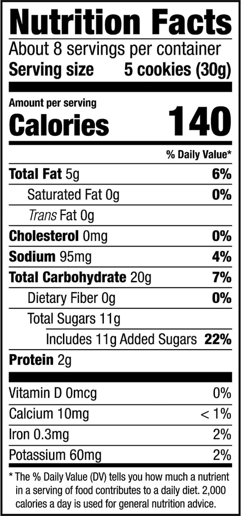 Mi-Del Ginger Snap Cookies Flavor - Non GMO Certified, 0g Trans Fat Gluten Free Cookies Snacks (Pack of 1)...