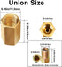 MuHize Brake Line Unions - 10 PCS Brass Inverted Flare Brake Line Unions (3/8" - 24 Threads) Assortment for 3/16" Brake Line Tube Fittings...