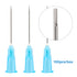 JMU 100pcs Dental Irrigation Needle Tips, 23G Blunt Dispensing Needle Tips Endodontic Irrigarion Needles, Luer Lock Design, Blue...
