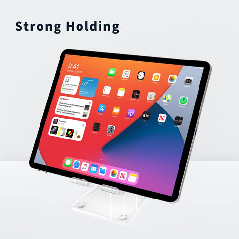 DARENYI Acrylic Cell Phone Stand for Desk, Clear Phone Holder Dock for Desk, Compatible with iPhone 13 12 11 Pro Max XR XS X SE 8 iPad All Android...