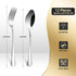 12 Pieces Spoons and Forks Set,Food Grade Stainless Steel Flatware Cutlery Set,6 Forks(6.8 inch) and 6 Spoons(6.6inch) Silverware Set for Home,Kit...