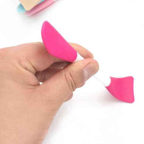 4 Pcs Mask Applicator Silicone Face Brush Face Mud Cream,Clay Mask,DIY, Double-end Handheld Scoop Skin Care Make up Foundation Gel Cosmetic Tool (...