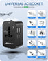LENCENT International Travel Adapter, Worldwide All in One Universal Power Wall Charger AC Power Plug Adapter with 2 USB Charging Ports for USA EU...