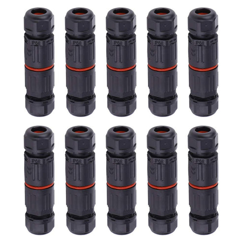 10pcs Ip68 Waterproof Electrical Junction Box, 3 Pin Electrical Connectors 0.5mm²~2.0mm² for Power Supply Network Communication Equipment Lighting...