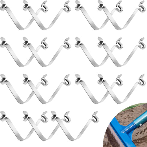 15pcs Clips for All Swimming Pool, Pool Butterfly Clips V Shaped Clip Pool Brush Pole Clip Universal Attachment V Clip for Spa Skimmer Nets Jet Va...